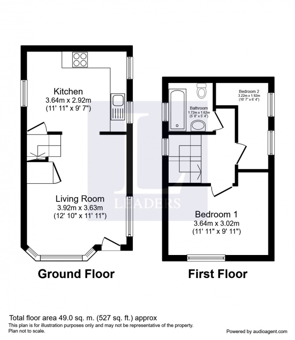 Floor Plan Image for 2 Bedroom Detached House to Rent in Lewes Road, Haywards Heath