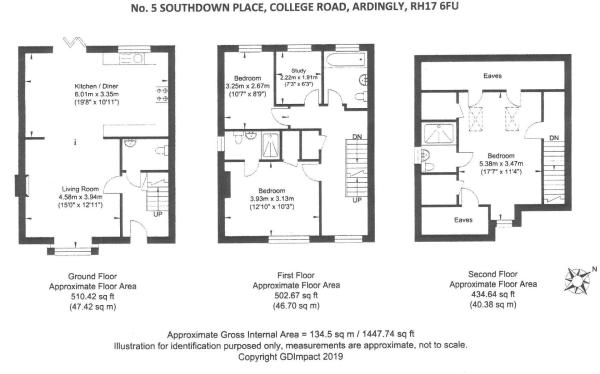 Floor Plan Image for 4 Bedroom Semi-Detached House to Rent in Southdown Place, Off College Road, Ardingly