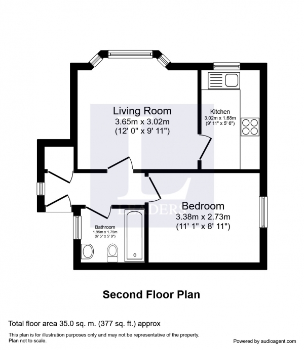 Floor Plan Image for 1 Bedroom Ground Flat to Rent in New England Road, Haywards Heath