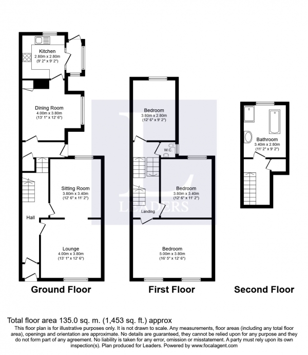 Floor Plan Image for 3 Bedroom Property to Rent in Victoria Road South, Southsea