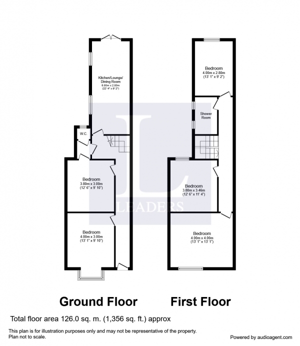 Floor Plan Image for 5 Bedroom Property to Rent in Southsea, Portsmouth