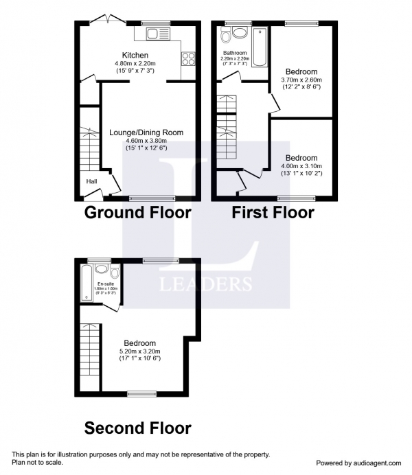 Floor Plan Image for 3 Bedroom Property to Rent in Sutherland Road, Southsea