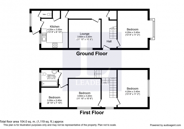 Floor Plan Image for 4 Bedroom Property to Rent in Bramble Road, Southsea