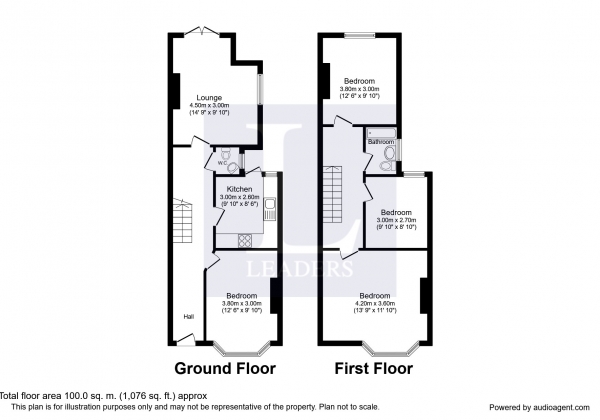 Floor Plan Image for 3 Bedroom Terraced House to Rent in Edmund Road, Southsea