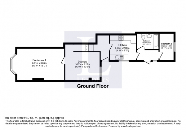 Floor Plan Image for 2 Bedroom Flat to Rent in Victoria Road South, Southsea