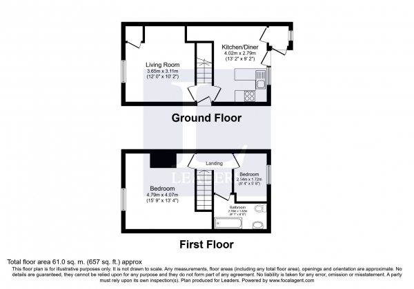 Floor Plan Image for 1 Bedroom Cottage to Rent in West Street, Titchfield