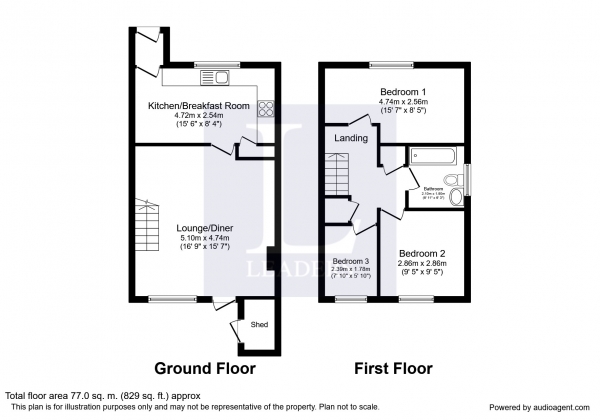 Floor Plan Image for 4 Bedroom Detached House to Rent in Kennedy Crescent, Alverstoke, Gosport