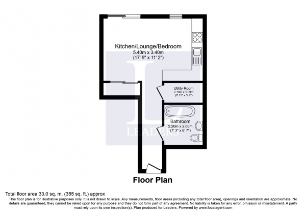 Floor Plan Image for Apartment to Rent in Pinnacle Apartments, Saffron Square Central, Croydon