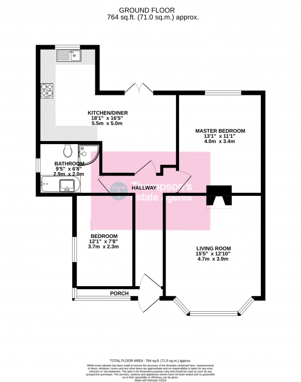 Floor Plan Image for 2 Bedroom Bungalow for Sale in Wood Mount,Timperley