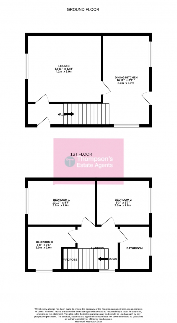 Floor Plan Image for 3 Bedroom Semi-Detached House for Sale in Craven Road, Broadheath