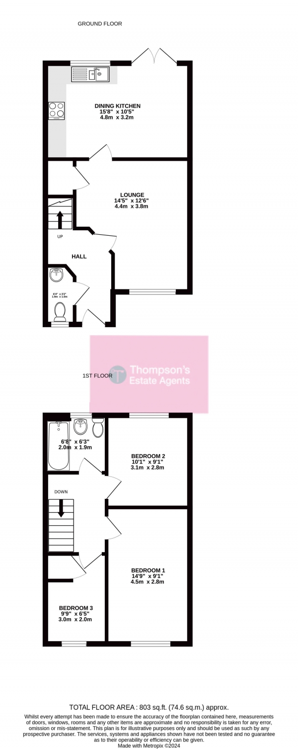 Floor Plan Image for 3 Bedroom Terraced House for Sale in Meldrums Grove, Timperley