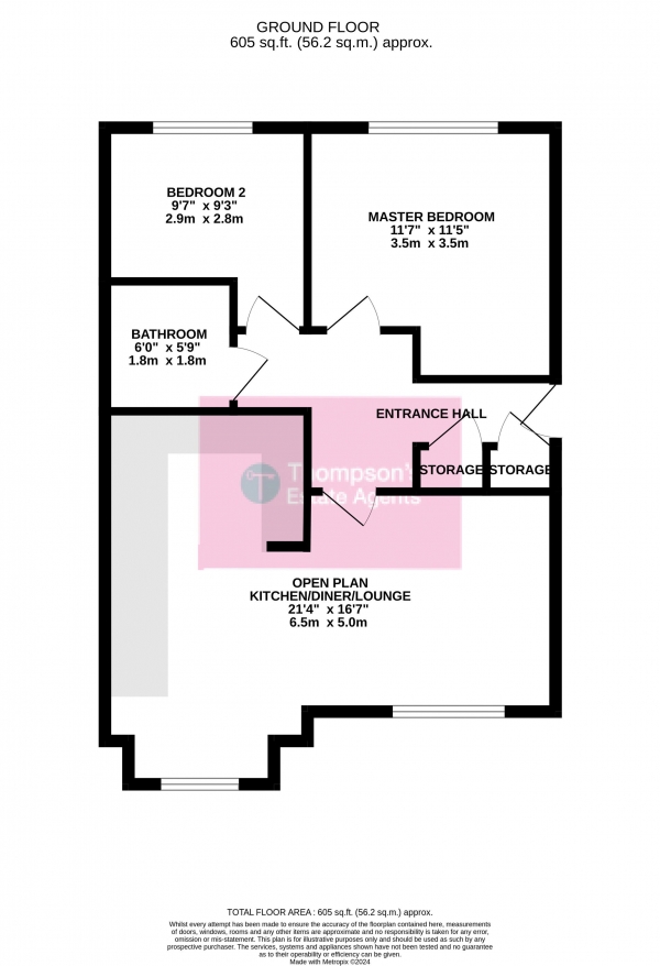 Floor Plan Image for 2 Bedroom Apartment for Sale in 7 Pineacre Close, West Timperley