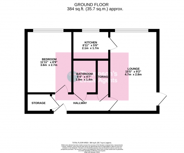 Floor Plan Image for 1 Bedroom Ground Flat for Sale in Altrincham Road, Baguley