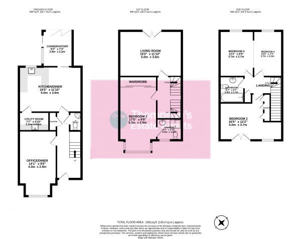 Floor Plan Image for 4 Bedroom Town House for Sale in Rosebeck Walk, West Timperley