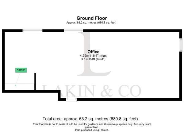 Floor Plan Image for Office to Rent in Northolt Road, Harrow