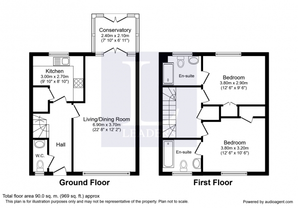 Floor Plan Image for 2 Bedroom Semi-Detached House to Rent in Summerfold, Church Street, Rudgwick