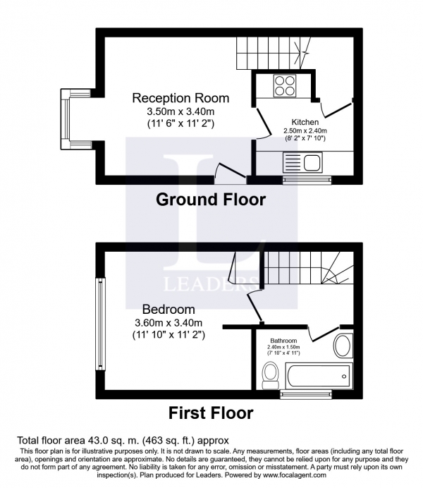 Floor Plan Image for 1 Bedroom Semi-Detached House to Rent in Westdene Meadows, Cranleigh