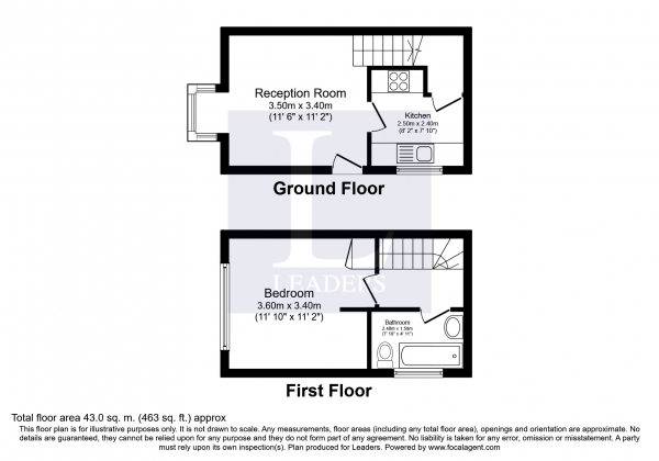 Floor Plan Image for 1 Bedroom Semi-Detached House to Rent in Westdene Meadows, Cranleigh