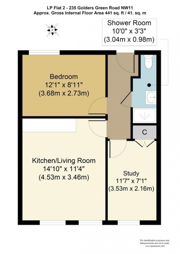 Floor Plan Image for Property for Sale in Golders Green Road, London