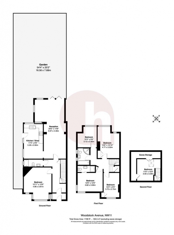 Floor Plan Image for 6 Bedroom Property for Sale in Woodstock Avenue, London