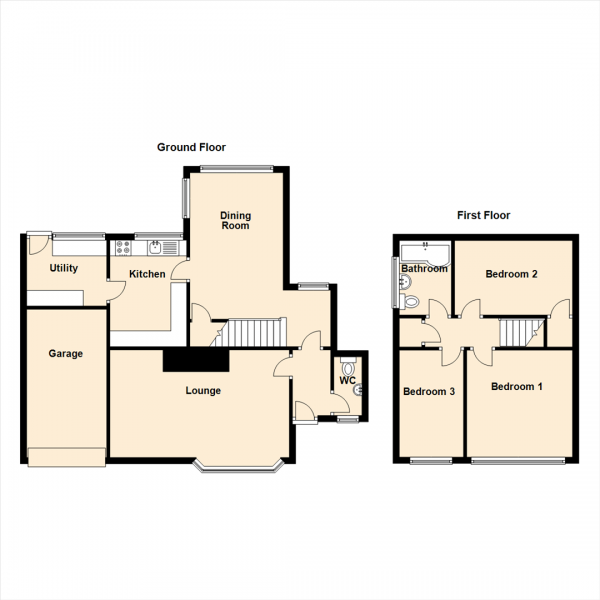 Floor Plan Image for 3 Bedroom Link Detached House for Sale in Moffat Close, North Shields