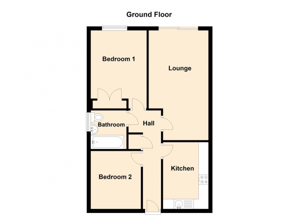 Floor Plan Image for 2 Bedroom Bungalow for Sale in Appleby Park, North Shields