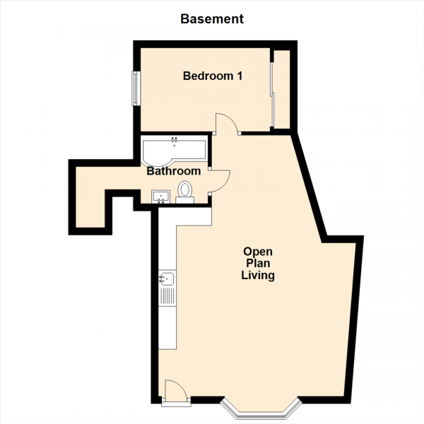 Floor Plan Image for 1 Bedroom Apartment for Sale in Tynemouth Road, North Shields