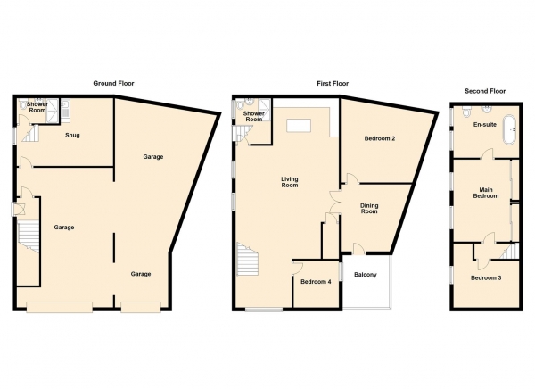 Floor Plan Image for 4 Bedroom Link Detached House for Sale in Cheviot View, Whitley Bay