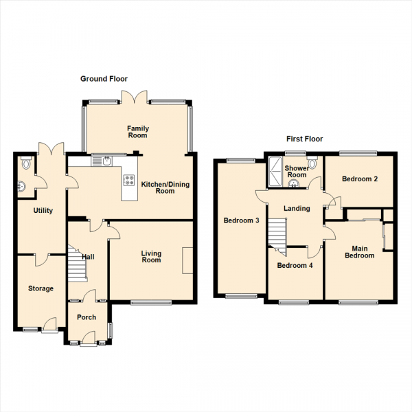 Floor Plan Image for 4 Bedroom Semi-Detached House for Sale in Beach Road, Tynemouth