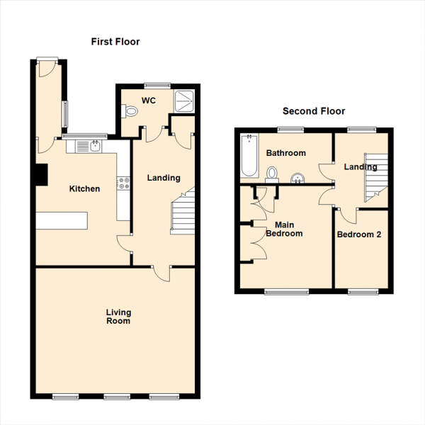 Floor Plan Image for 2 Bedroom Maisonette for Sale in Linskill Terrace, North Shields