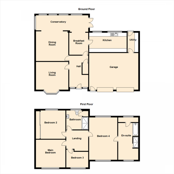 Floor Plan Image for 4 Bedroom Semi-Detached House for Sale in Walton Avenue, North Shields