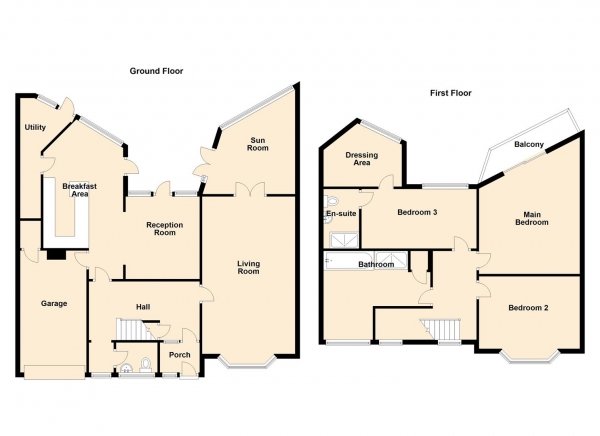 Floor Plan Image for 3 Bedroom Detached House for Sale in Millview Drive, Tynemouth, North Shields