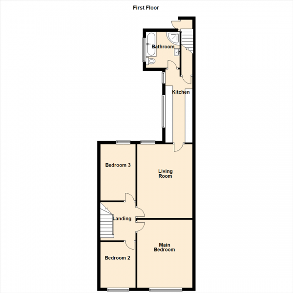 Floor Plan Image for 3 Bedroom Property for Sale in Drummond Terrace, North Shields