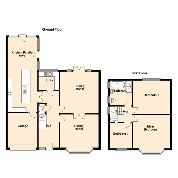 Floor Plan Image for 3 Bedroom Semi-Detached House for Sale in Cleveland Road, North Shields