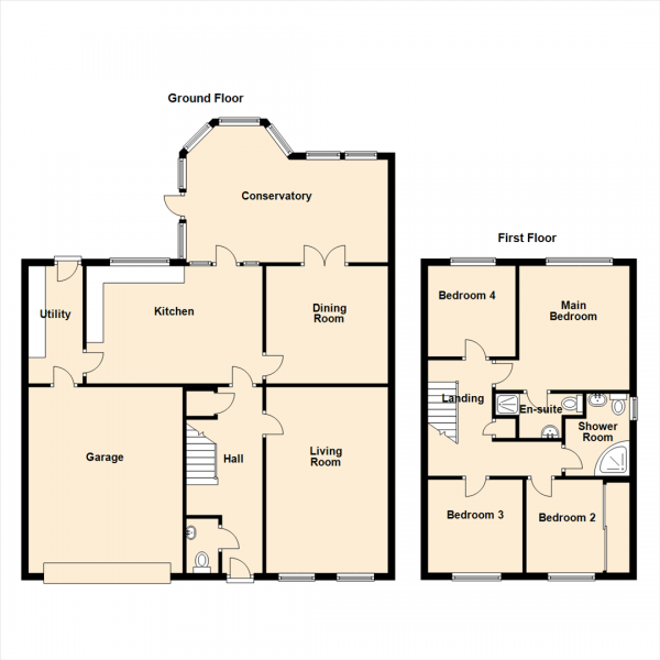 Floor Plan Image for 4 Bedroom Detached House for Sale in Monks Wood, North Shields