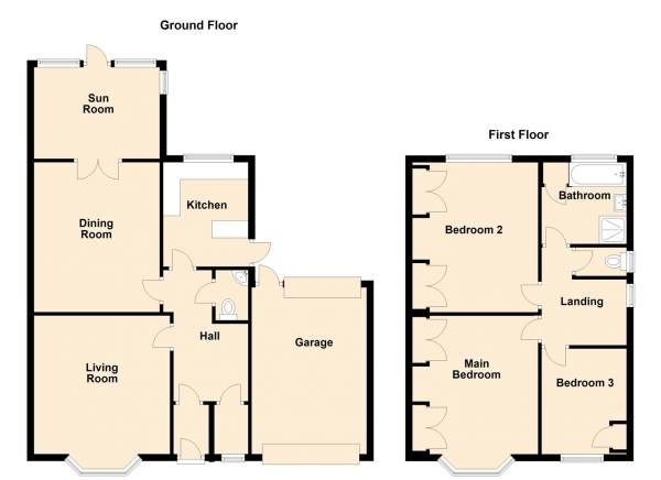 Floor Plan Image for 3 Bedroom Semi-Detached House for Sale in Dene Road, Tynemouth