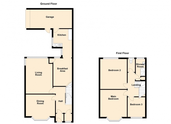 Floor Plan Image for 3 Bedroom Semi-Detached House for Sale in Percy Park, Tynemouth