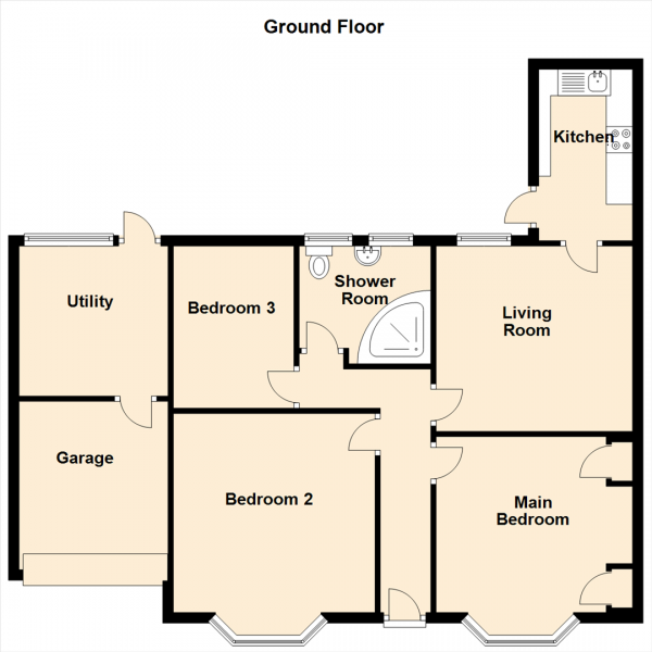 Floor Plan Image for 3 Bedroom Semi-Detached Bungalow for Sale in Sheringham Avenue, North Shields