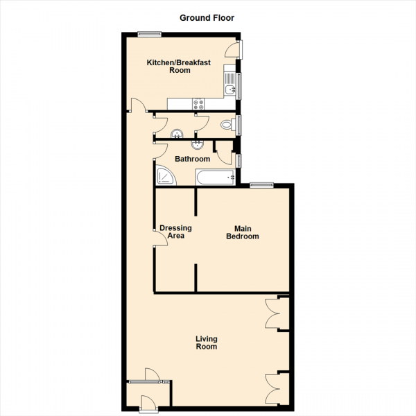 Floor Plan Image for 1 Bedroom Apartment for Sale in Northumberland Square, North Shields