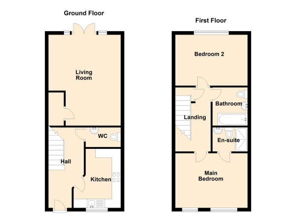 Floor Plan Image for 2 Bedroom Semi-Detached House for Sale in Windmill Avenue, North Shields