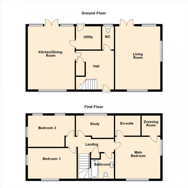 Floor Plan Image for 4 Bedroom Detached House for Sale in Preston Wood, North Shields