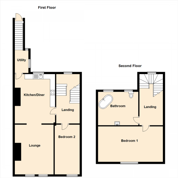 Floor Plan Image for 2 Bedroom Maisonette for Sale in Tynemouth Road, North Shields