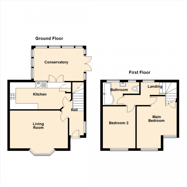 Floor Plan Image for 2 Bedroom Semi-Detached House for Sale in Verne Road., North Shields