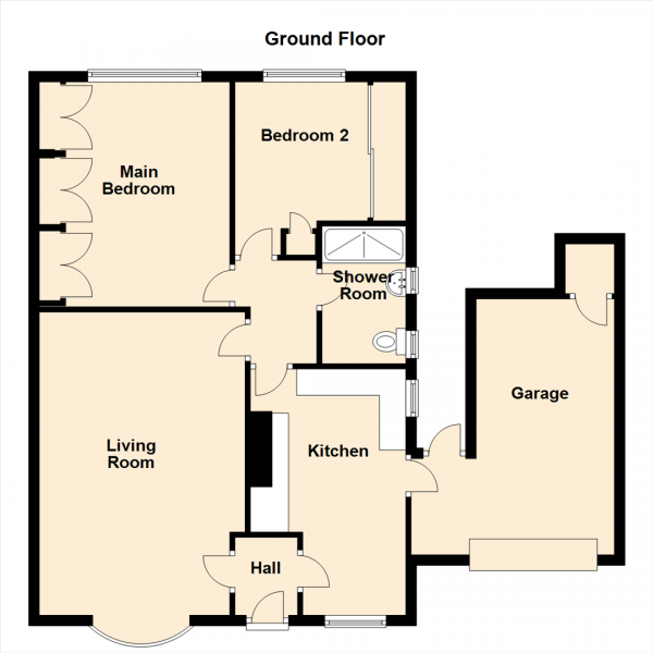 Floor Plan Image for 2 Bedroom Semi-Detached Bungalow for Sale in Kimberley Avenue, North Shields