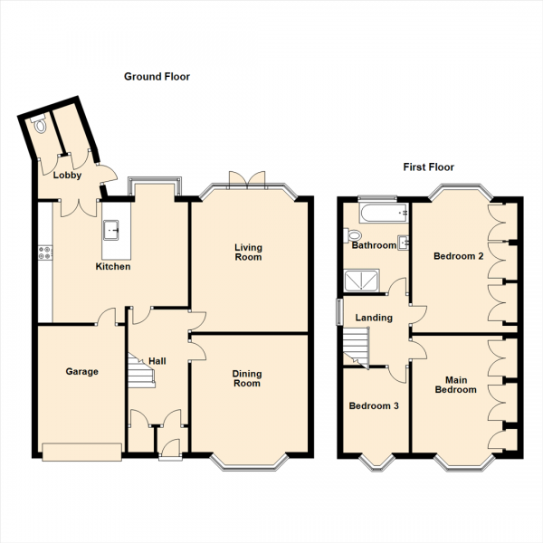 Floor Plan Image for 3 Bedroom Semi-Detached House for Sale in The Drive, North Shields