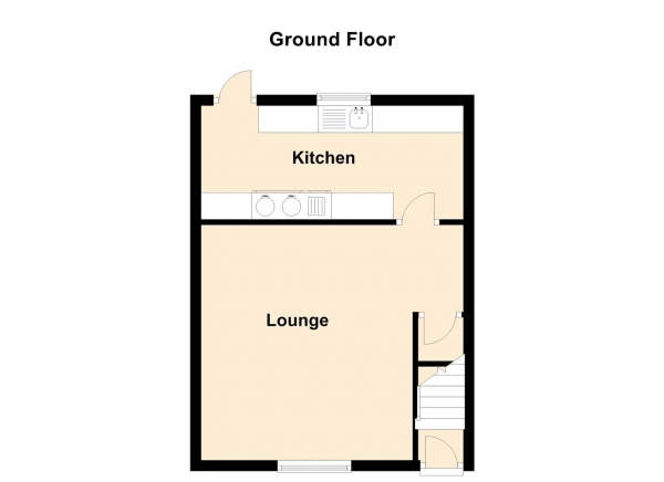 Floor Plan for 2 Bedroom Property for Sale in Claremont Terrace, Springwell, Gateshead, NE9, 7RT -  &pound129,950