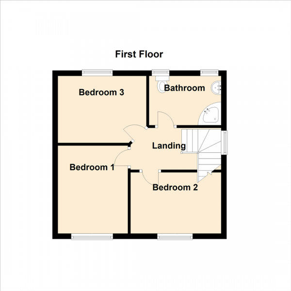 Floor Plan for 3 Bedroom Property for Sale in Pensher Street East, Gateshead, NE10, 0AP -  &pound105,000