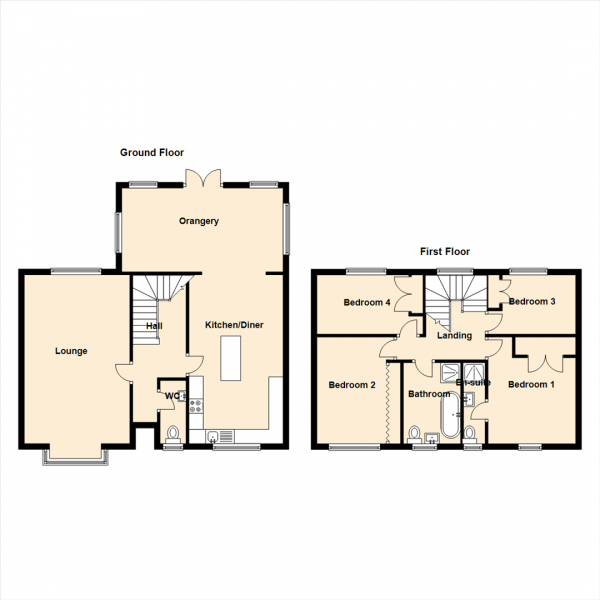 Floor Plan Image for 4 Bedroom Detached House for Sale in Gullane, Washington