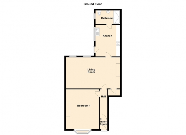 Floor Plan Image for 1 Bedroom Apartment to Rent in Rawling Road, Gateshead