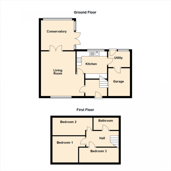 Floor Plan Image for 3 Bedroom Semi-Detached House for Sale in Cheviot View, Prudhoe